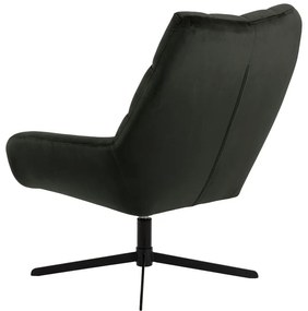 Zelené otočné zamatové kreslo Paris – Actona