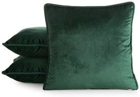 DEKORAČNÁ OBLIEČKA NA VANKÚŠ VELVET 45X45 CM TMAVOZELENÁ