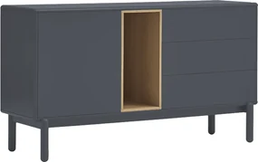 Teulat Corvo komoda do obývačky - Tmavosivá - 137 cm