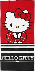 Bavlnená plážová osuška Hello Kitty - motív Malá parádnica - 100% bavlna - 70 x 140 cm