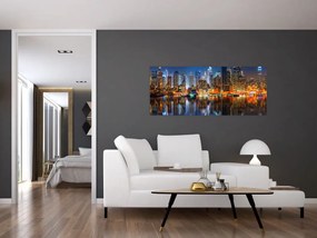 Obraz Manhattanu v noci (120x50 cm)