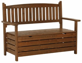 Záhradná lavička, hnedá, 123,5 cm, DILKA