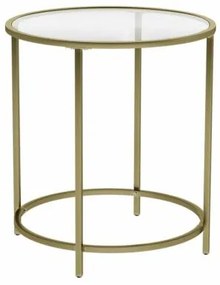 Zlatý kovový príručný stolík 50 x 50 x 54,8 cm