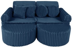MeowBaby® Churros detská pohovka Max, Midnight Blue