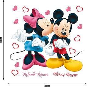 Detská samolepka DISNEY MICKEY &amp; MINNIE 30x30 cm