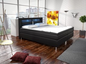 Manželská posteľ Boxspring 180 cm Marilia I (čierna) (s matracmi). Vlastná spoľahlivá doprava až k Vám domov. 611037
