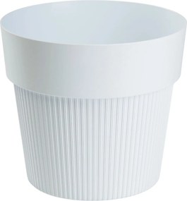 PLASTOVÝ KVETINÁČ SILVA LINE 14,5X13 CM BIELA