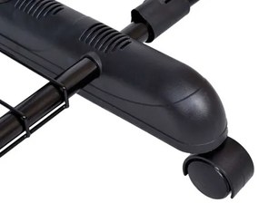 Vešiakový stojan na kolieskach RUFO čierny