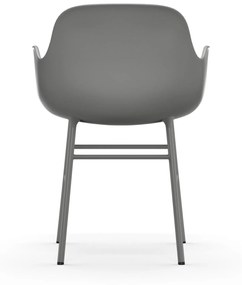Stolička Form Armchair – sivá/oceľ