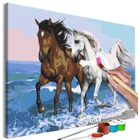 Obraz - maľovaný podľa čísel Horses at the Seaside
