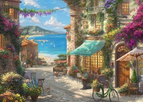 Schmidt Puzzle THOMAS KINKADE Kaviareň na talianskej riviére 1000 dielov