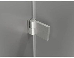 Mexen Lunar-B Duo výklopný sprchový kút 95 x 90 cm, číre sklo, brúsená oceľ, 832-095L-090P-97-00