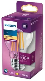 Philips 8718699763015 LED žiarovka classic 10,5W/100W 1521lm E27 2700K A60 filament