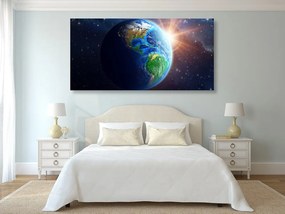 Obraz modrá planéta Zem - 100x50