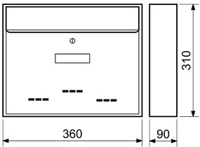 Poštová schránka RICHTER BK 31 D (BIELA, STRIEBORNÁ, HNEDÁ), Oceľ hnedá, RICHTER hnědá