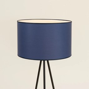 Stojacia lampa Nevia, 1x modré textilné tienidlo, b