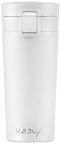 Biely cestovný termohrnček Vialli Design Fuori, 400 ml