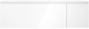 Mexen Orio, kúpeľňová skrinka 160 cm s umývadlom Vela vľavo, 1S, 1D, biela lesklá, 91A13-16047-3-BBFF00-W23L00
