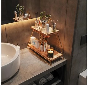 Policový organizér 35x40 cm zlatá