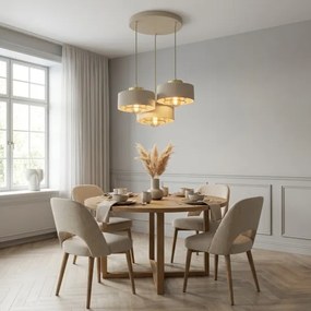 Brilagi - Luster na lankách SPRING 3xE27/60W/230V béžová/zlatá