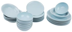 24-dielna jedálenská súprava, modrá/porcelán