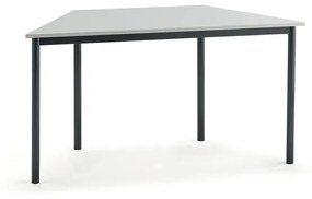 Stôl BORÅS TRAPETS, 1400x700x720 mm, biely laminát, antracit
