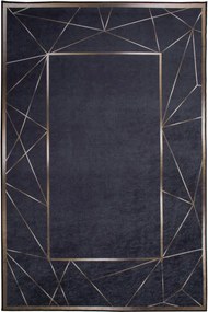 Protišmykový koberec MILANO 90010-04 čierny / zlatý