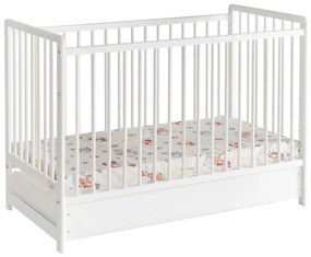 Postieľka Cypi II Plus Zásuvka+Matrac Biely