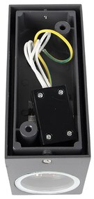 Sada 4 nástenných svietidiel tmavosivá 2-svetlo IP44 - Baleno