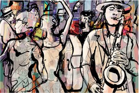 Obraz - Jazzová noc (90x60 cm)