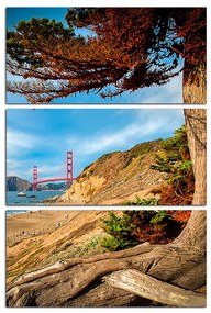Obraz na plátne - Golden Gate Bridge - obdĺžnik 7922B (105x70 cm)