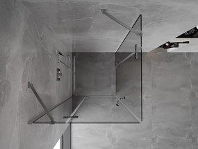 Mexen Mist-H Duo, 2-krídlový výklopný sprchový kút 70 x 70 cm, číre sklo, chrómový profil, 8A5-070L-070P-01-00
