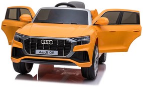 Detské elektrické autíčko na diaľkové ovládanie BestBerg BBCC-70O - Audi Q8 / od 3 rokov / nosnosť 30 kg / oranžová