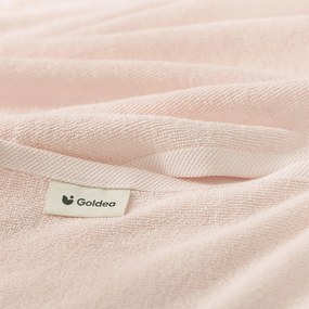 Goldea bavlnený froté uterák / osuška soft bez bordúry – svetlo ružový 50 x 100 cm
