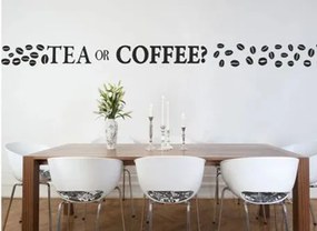 Nálepka na stenu s otázkou TEA OR COFFE?