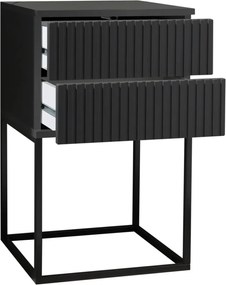 Nočný stolík s 2 zásuvkami Marle, grafitový