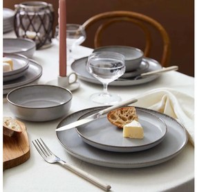 Jedálenská súprava 24 ks sivá/porcelán