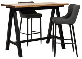 Dizajnová barová stolička Hallie sivá