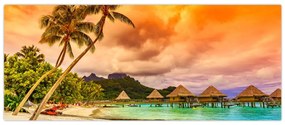 Obraz - Ostrov Bora Bora (120x50 cm)