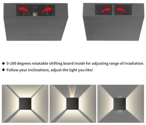 Brilagi - LED exteriérové nástenné svietidlo QUADRAY LED/4W/230V antracitové IP65