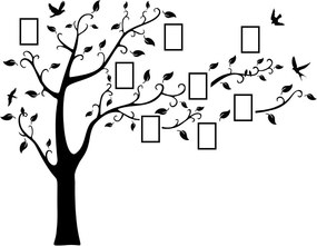 DUBLEZ | Drevený rodostrom s fotorámikmi na stenu