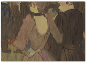 Sklenený obraz - Henri de Toulouse-Lautrec, La Goulue and Her Sister, reprodukcia (70x50 cm)