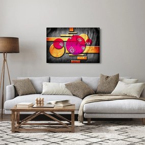 Abstraktný obraz s historickými symbolmi (90x60 cm)