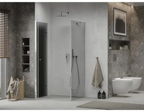Mexen Lima, sprchovací kút 90 (dvere) x110 (stena) cm, 6mm šedé sklo, chrómový profil, 856-090-110-01-40