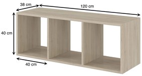 Detský úložný regál 3-komorový