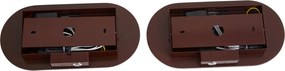Súprava 2 retro nástenných lámp hnedých vrátane 3-stupňovej stmievateľnej LED a USB-C - Lila
