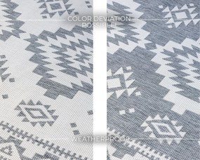 ELLE Decoration, Kusový koberec Gemini 106018 Silver z kolekcie Elle – na von aj na doma, 200x290, šedá, chodba / predsieň