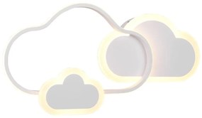 Biele detské svietidlo 52x25 cm Cloudy - Trio