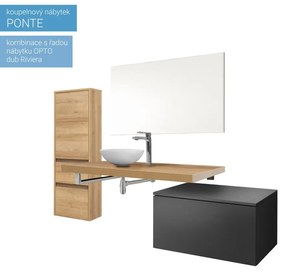 Mereo Ponte, kúpeľňová skrinka 70 cm, Multidecor, Orech Dijon prírodný, MER-CN291ODP1