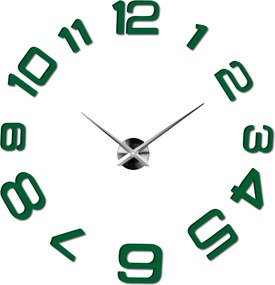SENTOP | Moderné nalepovacie nástenné hodiny | 3D hodiny 12S053-Wanduhr HEU- analógové